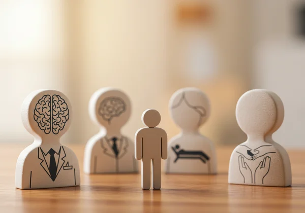 Person reaching out to mental health professional