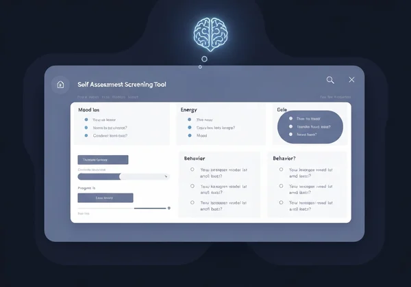 Screenshot di un'interfaccia di uno strumento di screening di auto-valutazione digitale