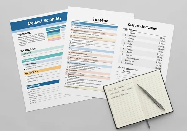 Documenti medici organizzati per il medico