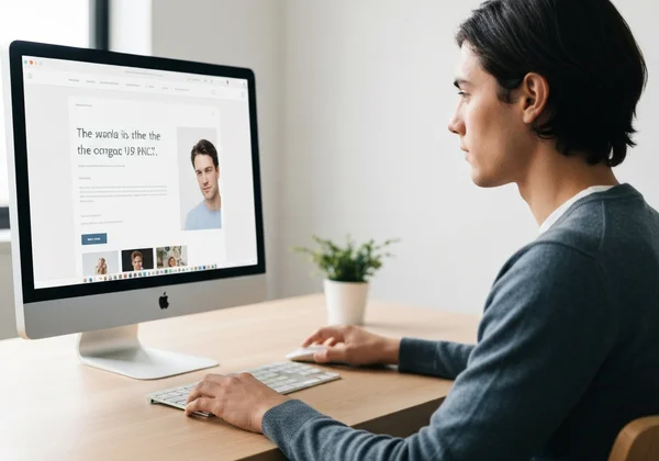 Persona che effettua una valutazione BSDS online per chiarezza