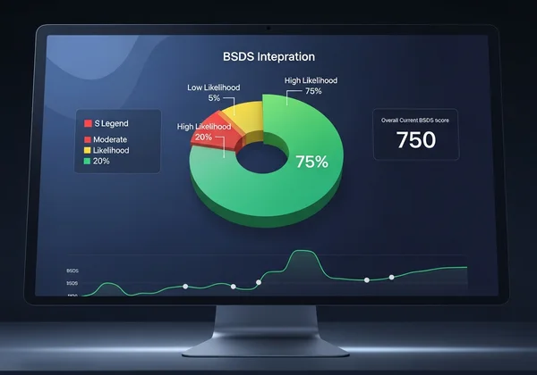 Pie chart illustrating BSDS score interpretation