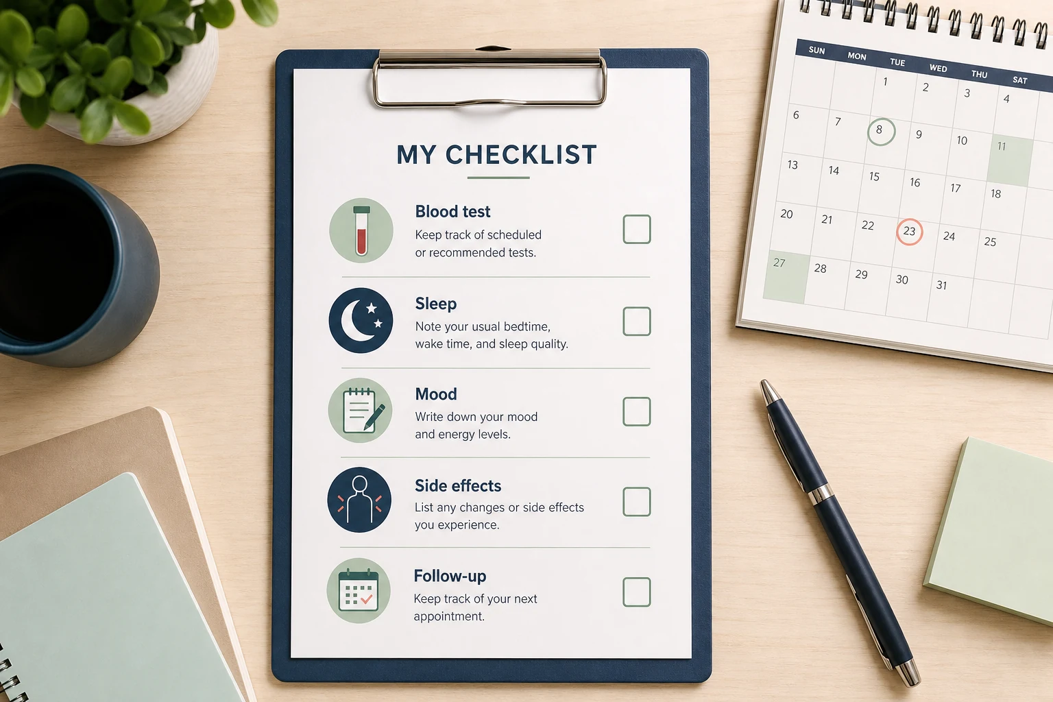Medication monitoring checklist